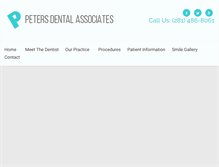 Tablet Screenshot of petersdentalassociates.com